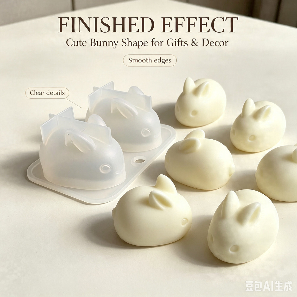 Soap Making Guide For Beginners - 3D Mini Rabbit Silicone Mold Food