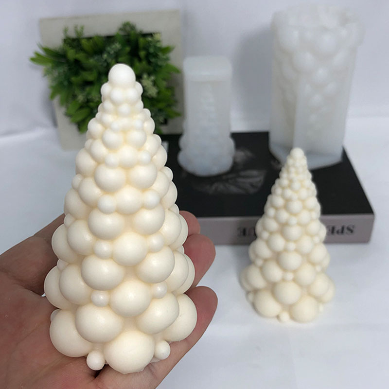Soap Making Equipment For Beginners - 3D Bubble Christmas Tree Silicone Candle