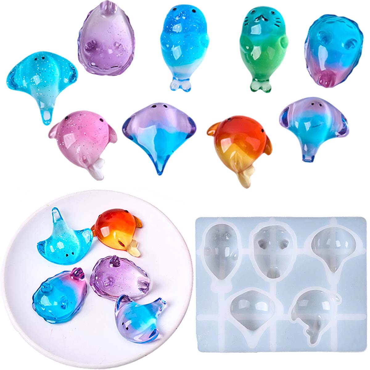 Soap Making Gifts - 3D Healing Kawaii Manta Ray Whale