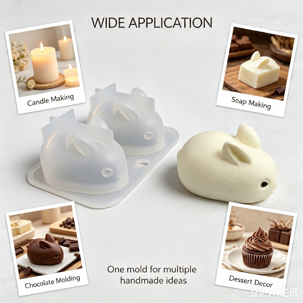 3D Mini Rabbit Silicone Mold F - Soap Making Guide For Beginners recension och pris