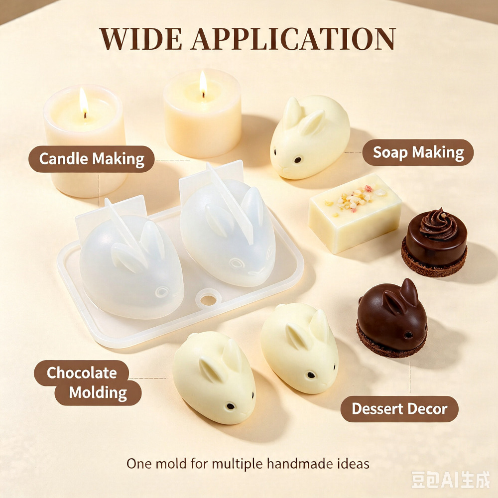 3D Mini Rabbit Silicone Mold F - Soap Making Guide For Beginners recension och pris