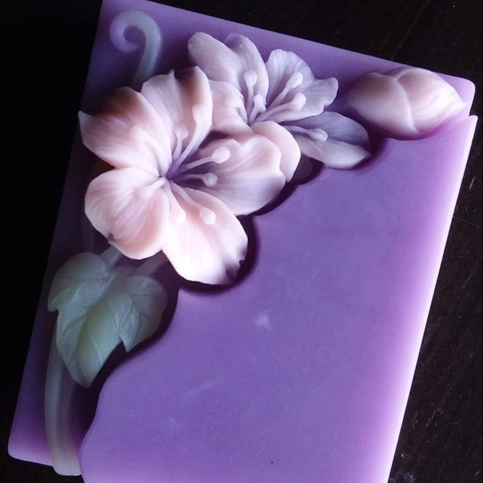 Pretty Floral Soap Mold Rectan - Soap Making Process recension och pris