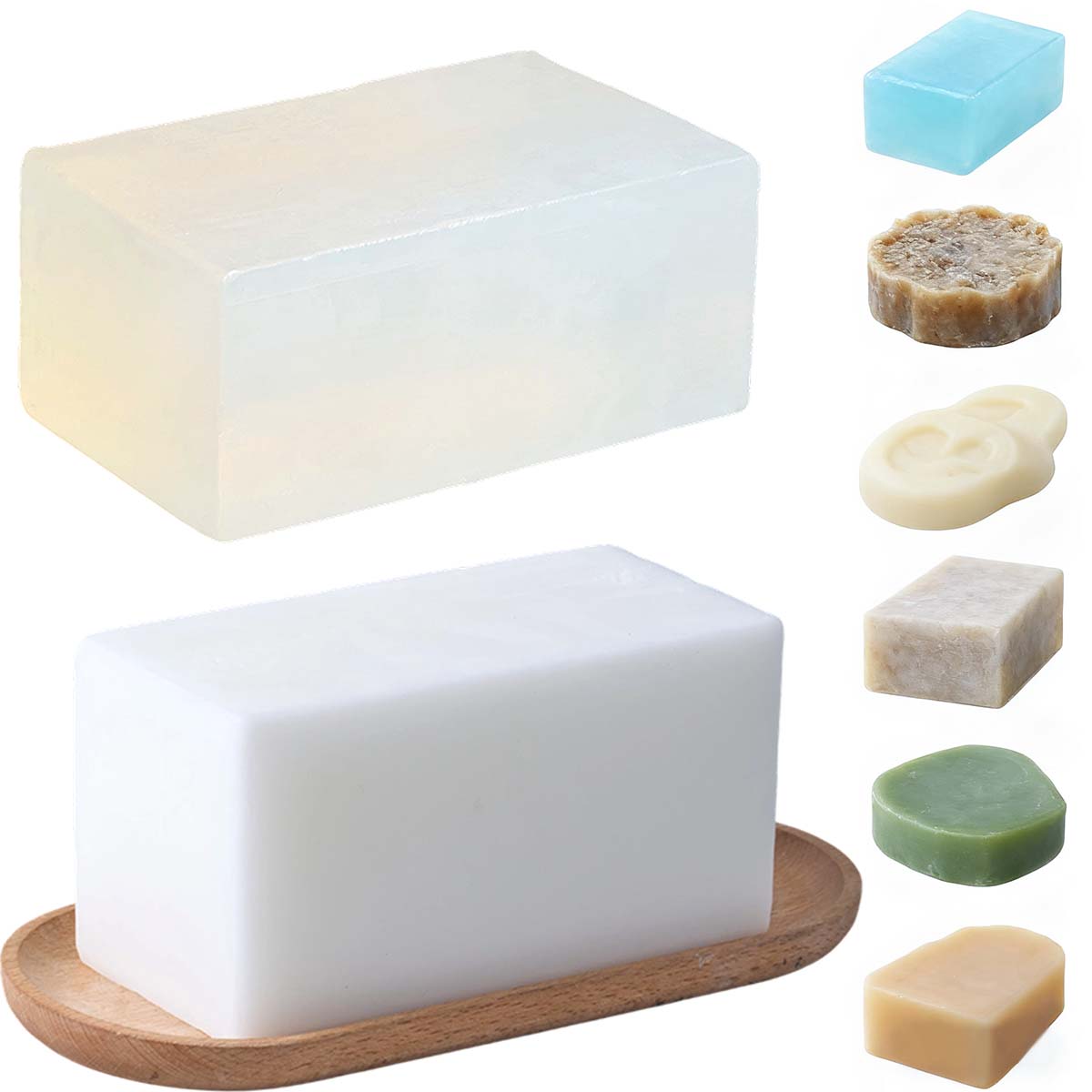 1000g Clear White Soap Base DI - Soap Making Foam recension och pris