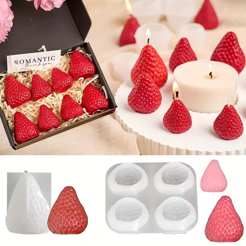 Strawberry Silicone Candle Mol - Soap Making Guide For Beginners recension och pris