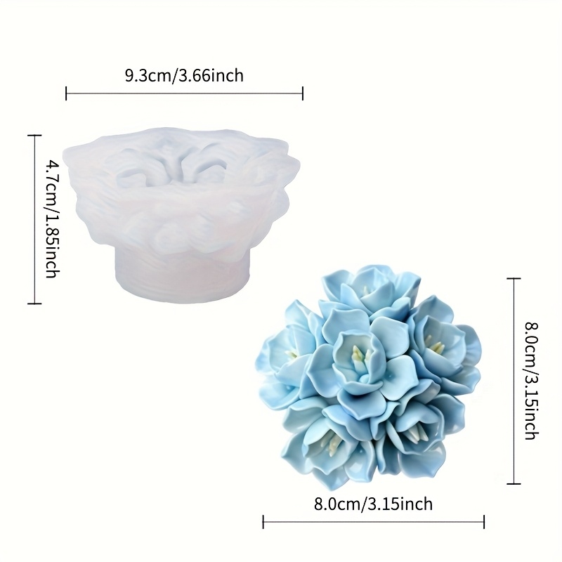 1 Hydrangea Candle Silicone Mo - Soap Making Guide For Beginners recension och pris