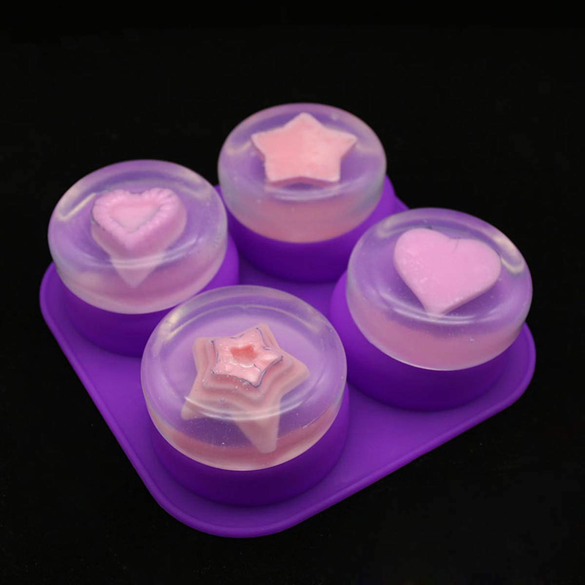 1-2 PCS 4 Cavity Reusable Roun - Soap Making Guide For Beginners recension och pris