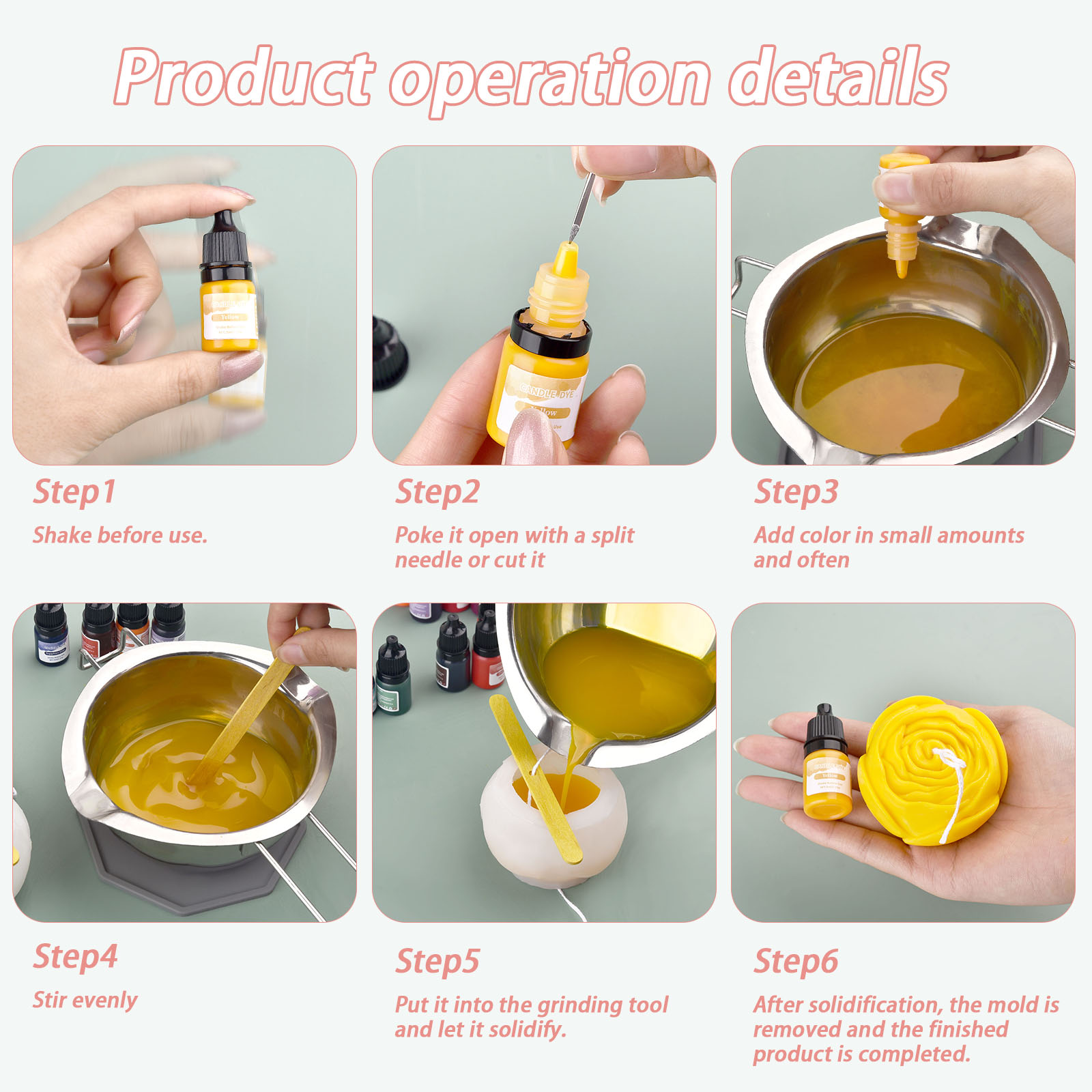 5ml/Bottle Candle Wax Pigment  - Soap Making Ingredients recension och pris