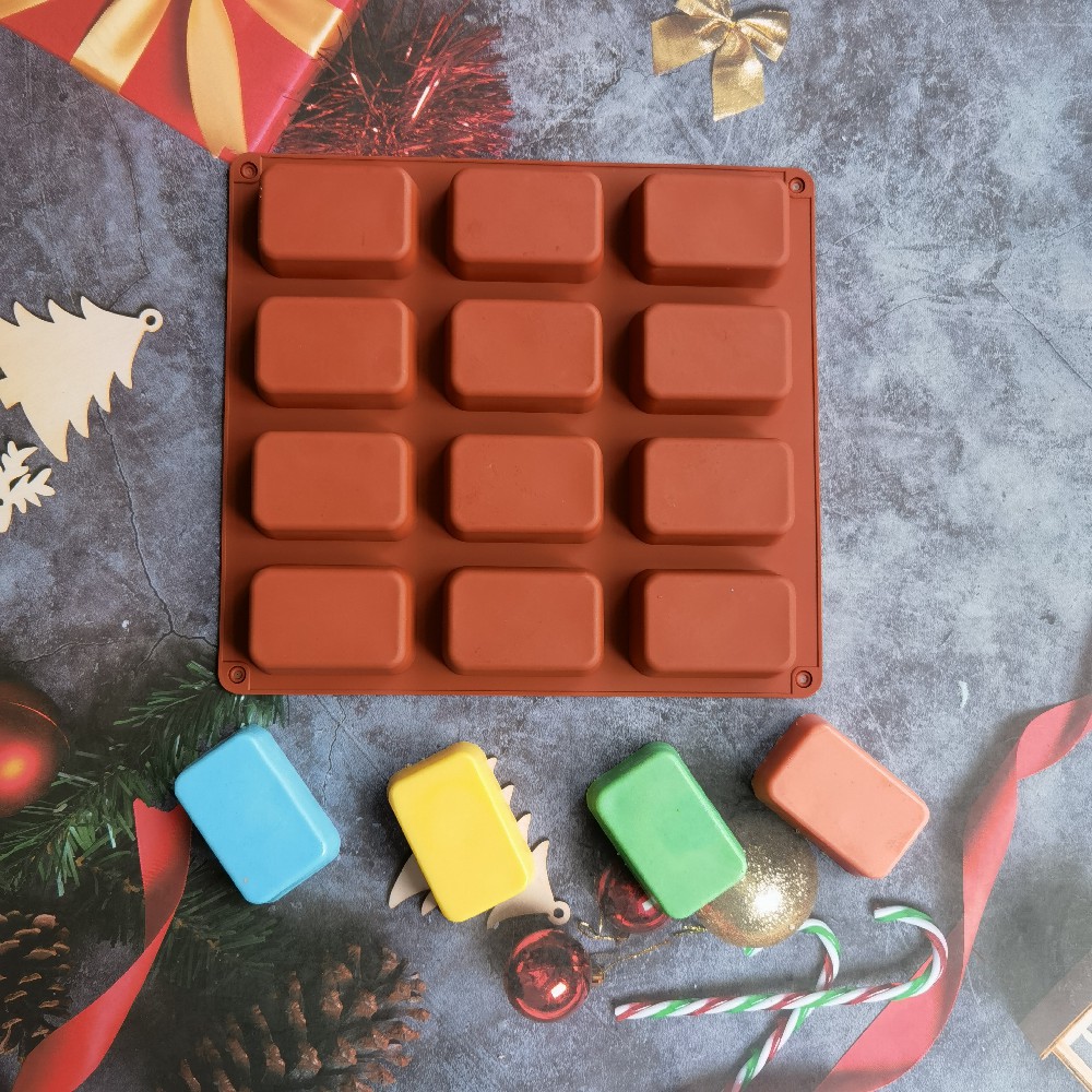 12 Cavity Square Silicone Soap - Soap Making Equipment For Beginners recension och pris