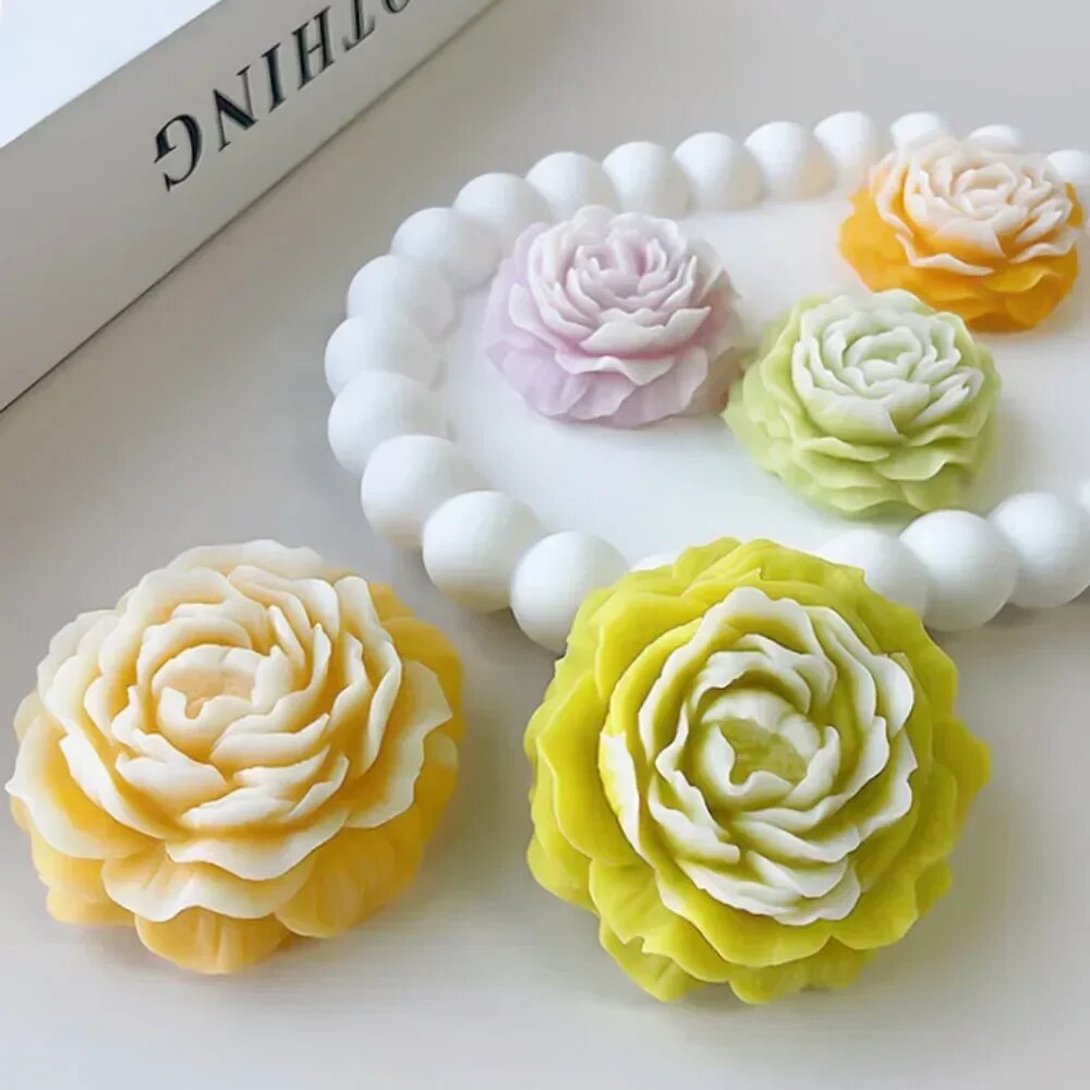 3D Peony Candle Silicone Mold  - Soap Making Gifts recension och pris