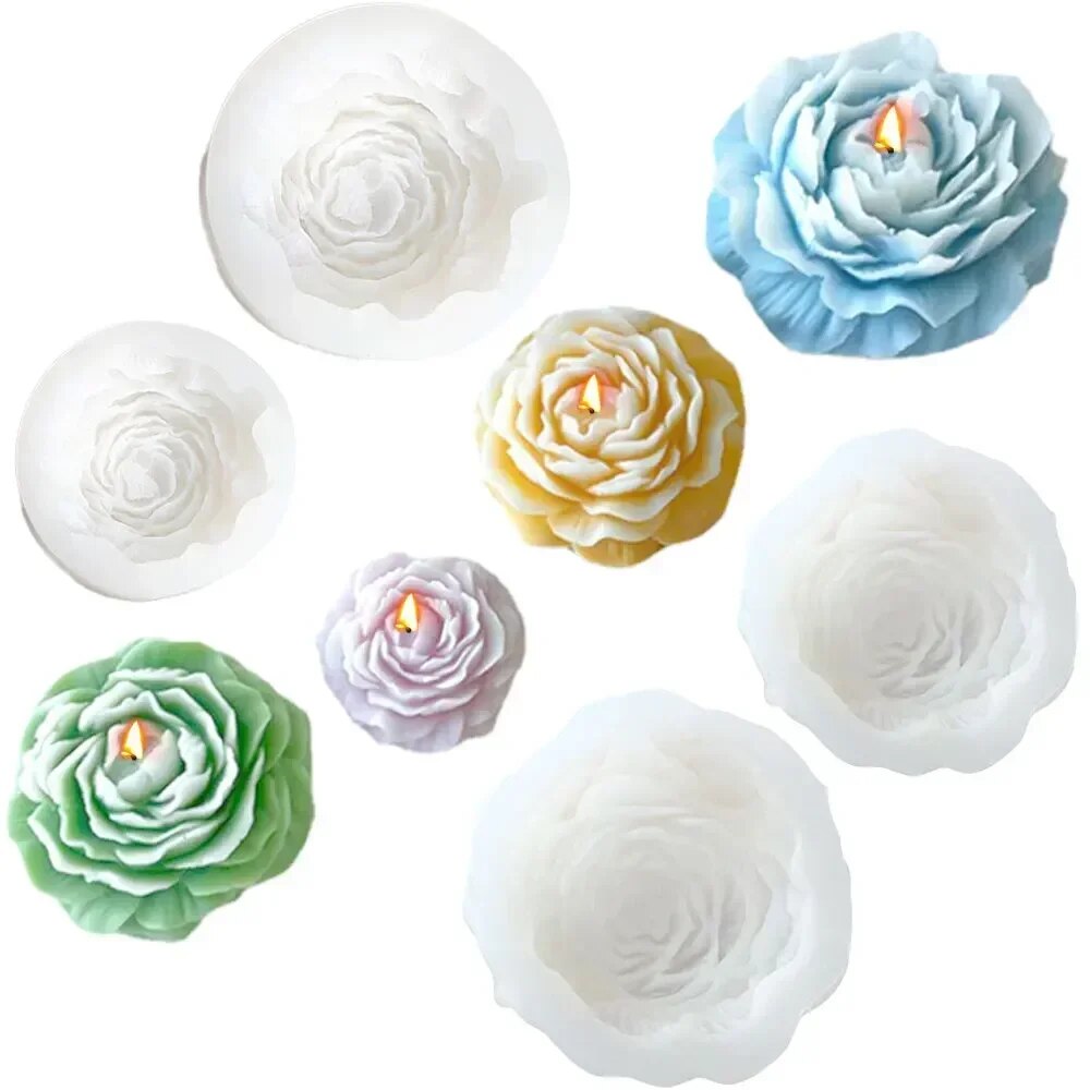 3D Peony Candle Silicone Mold  - Soap Making Gifts recension och pris