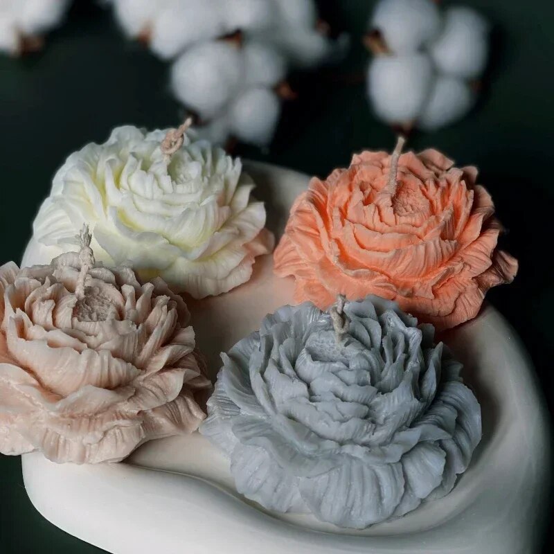 3D Peony Candle Silicone Mold  - Soap Making Gifts recension och pris
