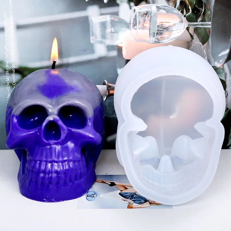 3D Skull Silicone Candle Molds - Soap Making Gifts recension och pris